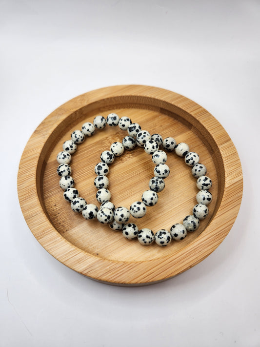 Dalmatian Jasper Bracelet - 8mm