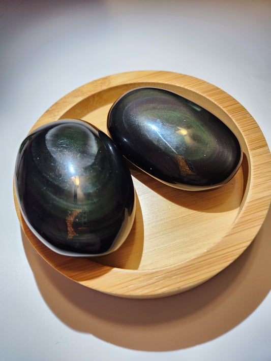 Rainbow Obsidian Palm Stone