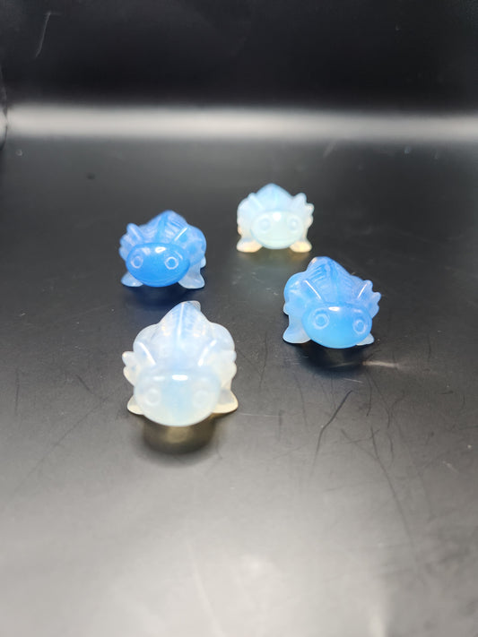 Opalite Axolotl Carving