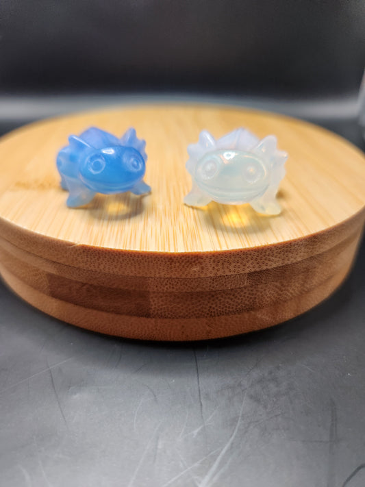 Opalite Axolotl Carving