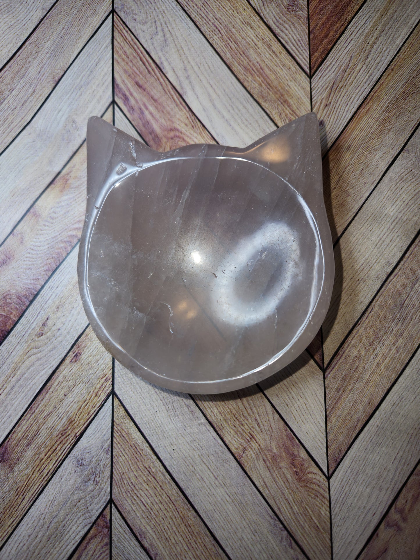 Blue Rose Quartz Cat Bowl