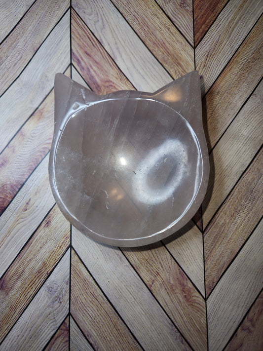 Blue Rose Quartz Cat Bowl