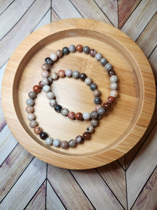 Agatized Coral Bracelet - 6mm