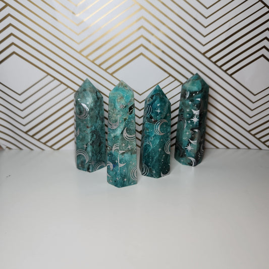 Amazonite Etched Tower