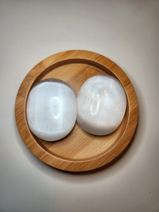 Satin Spar Palm Stone