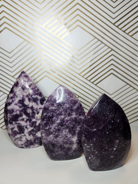 Lepidolite Tear Drop Flame