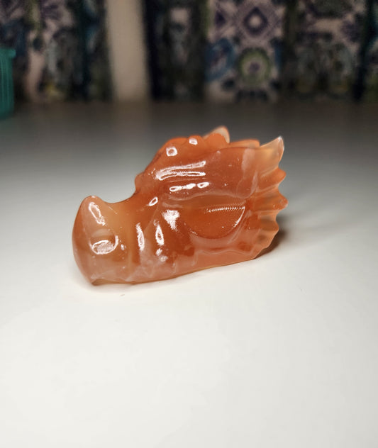 Honey Calcite Dragon Head