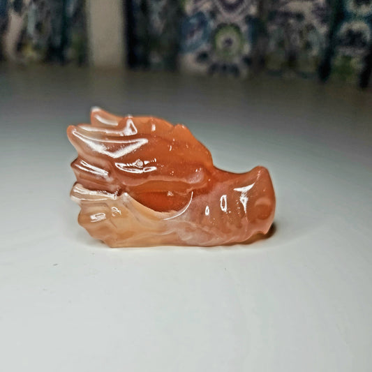 Honey Calcite Dragon Head