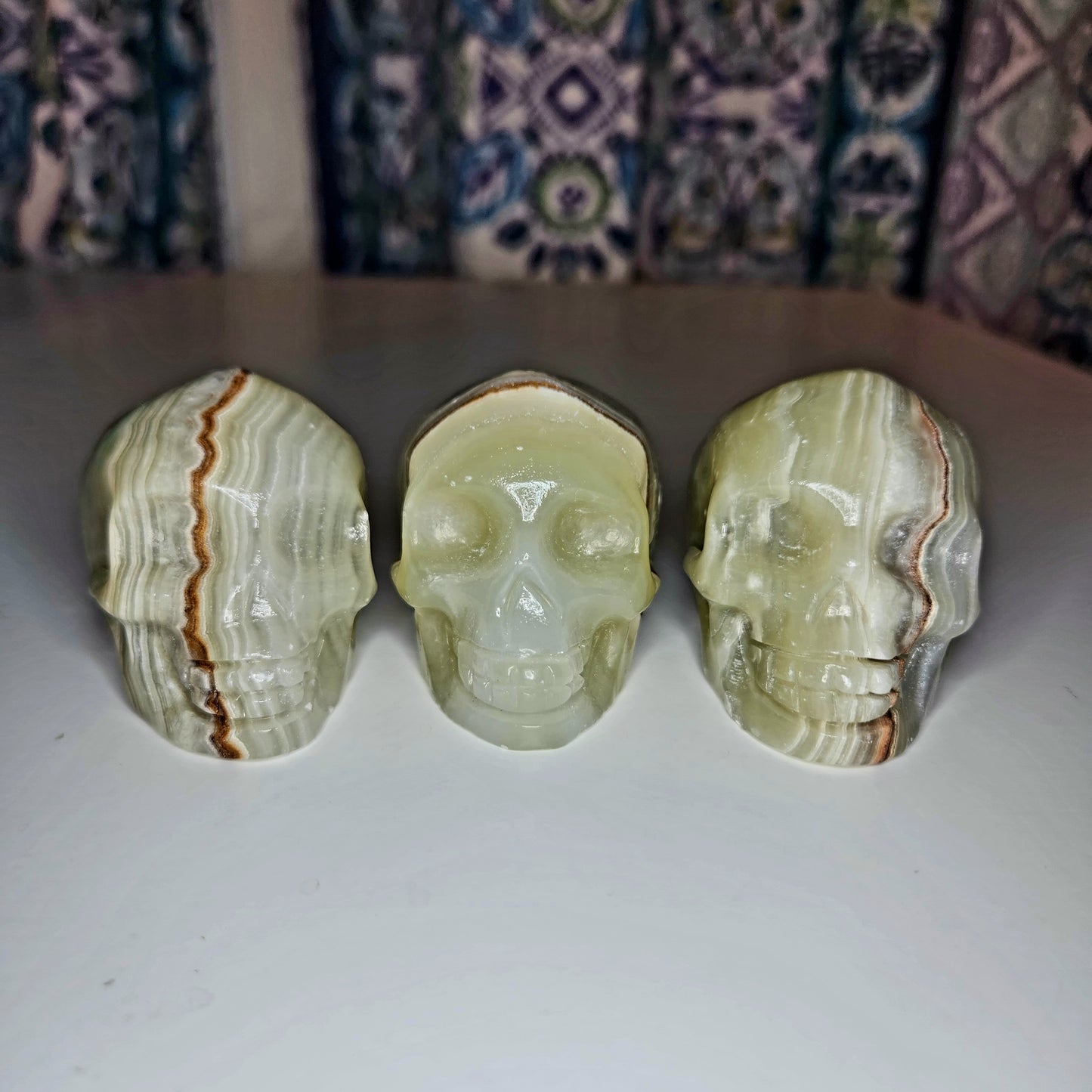 Green Onyx Skull