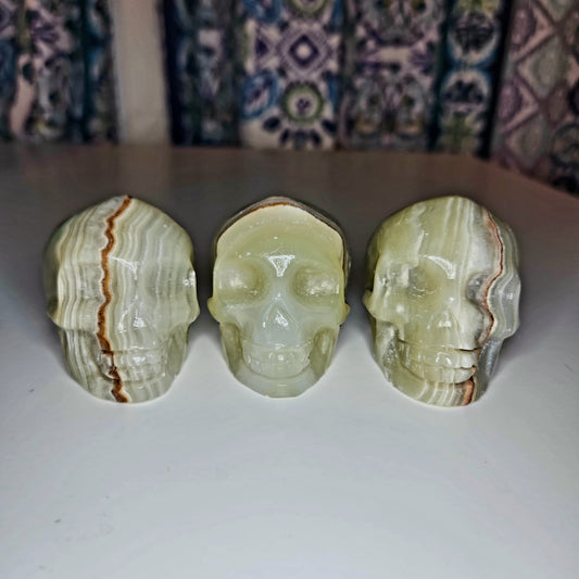 Green Onyx Skull