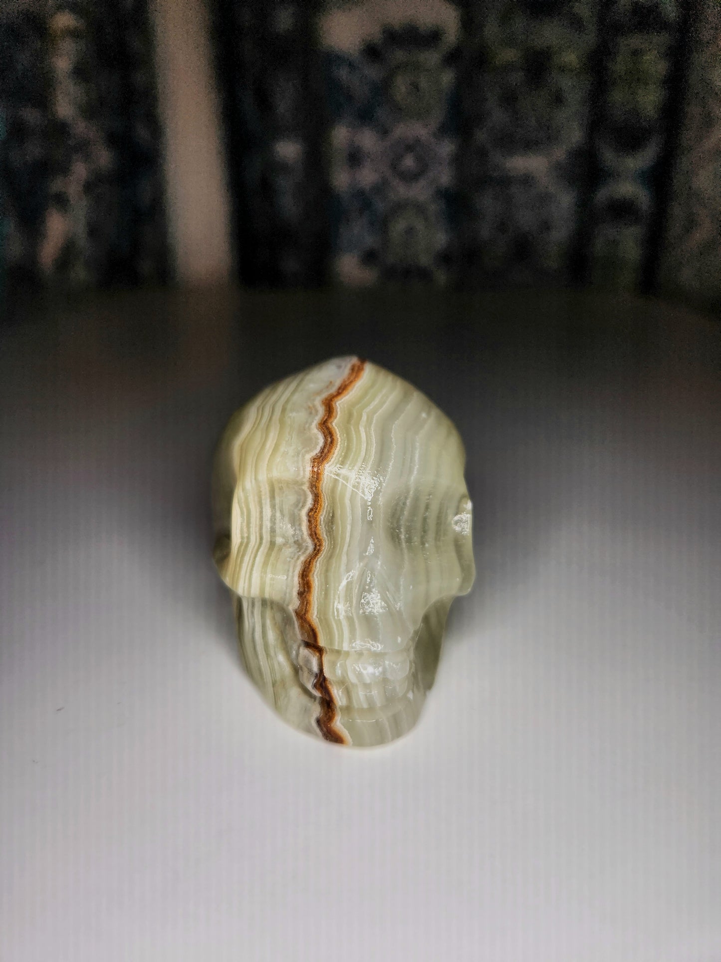 Green Onyx Skull