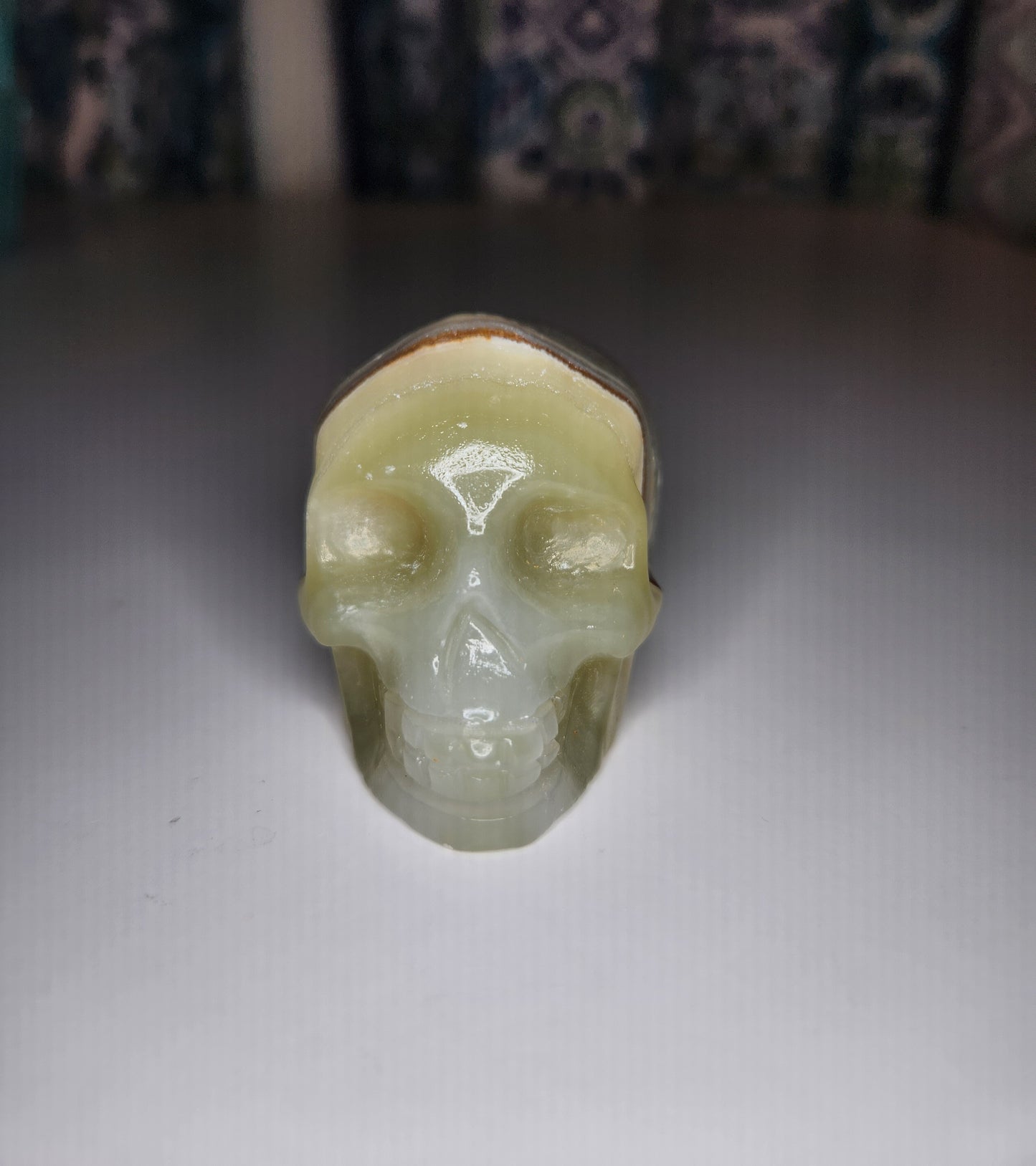 Green Onyx Skull