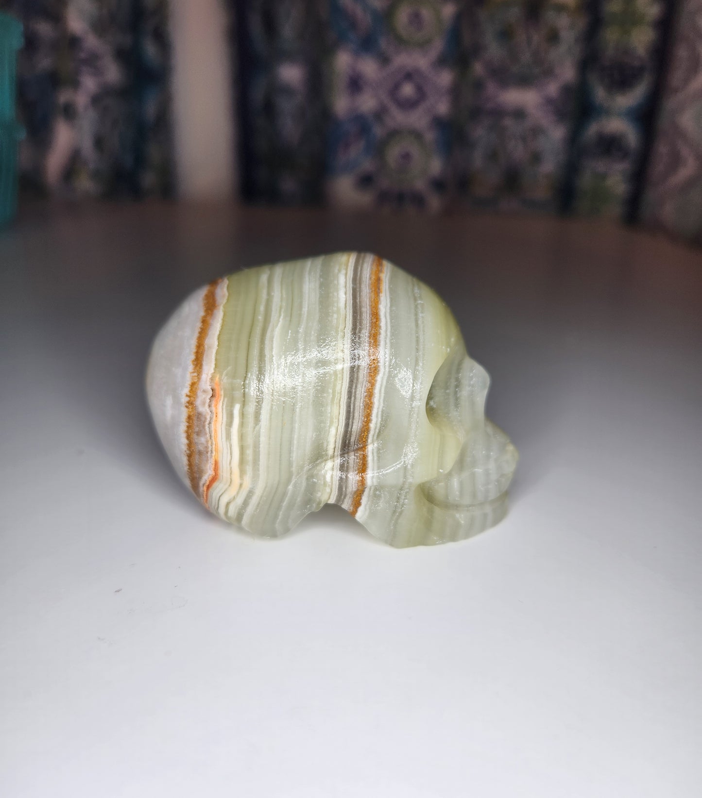 Green Onyx Skull