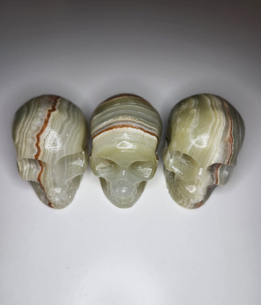 Green Onyx Skull