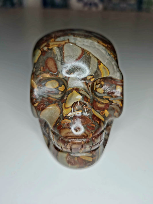 Bamboo Jasper Skull