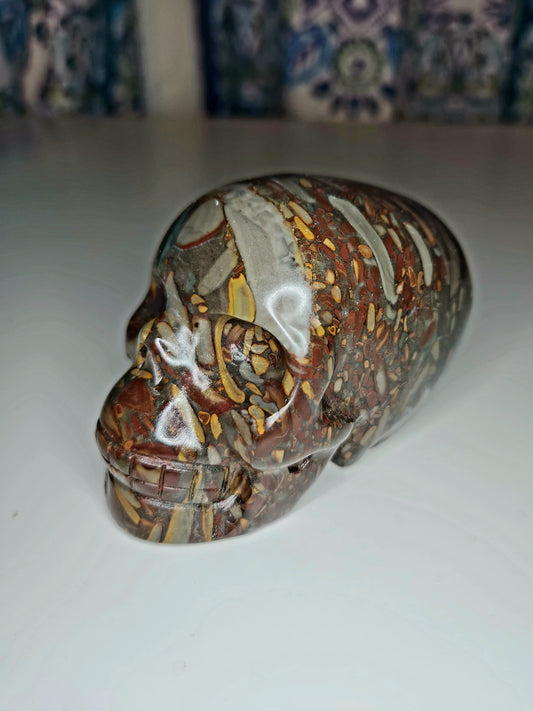 Bamboo Jasper Skull