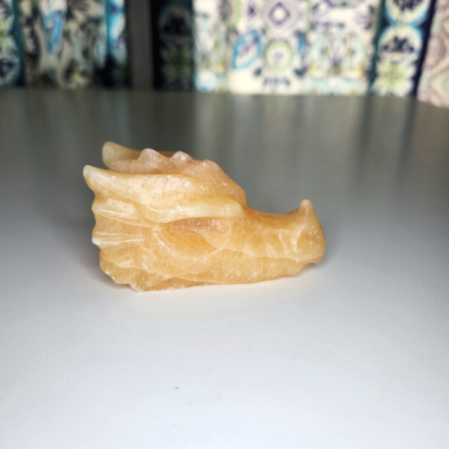 Orange Calcite Dragon Head