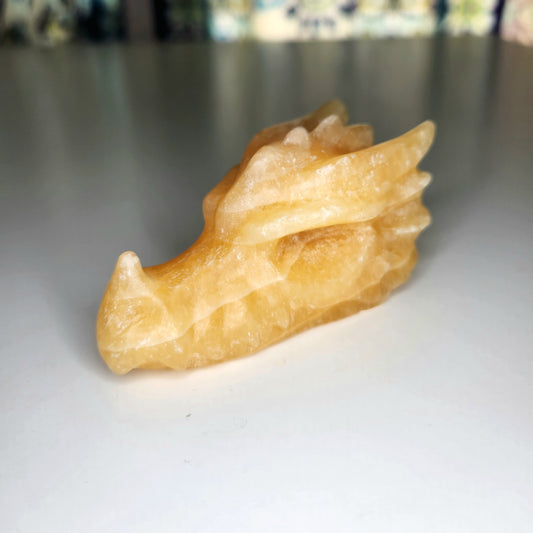 Orange Calcite Dragon Head