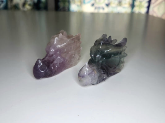 Fluorite Dragon Head
