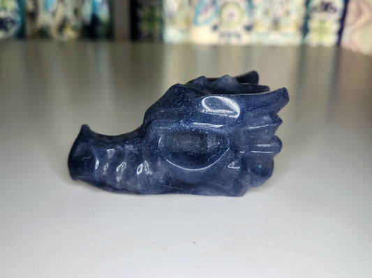Blue Aventurine Dragon Head