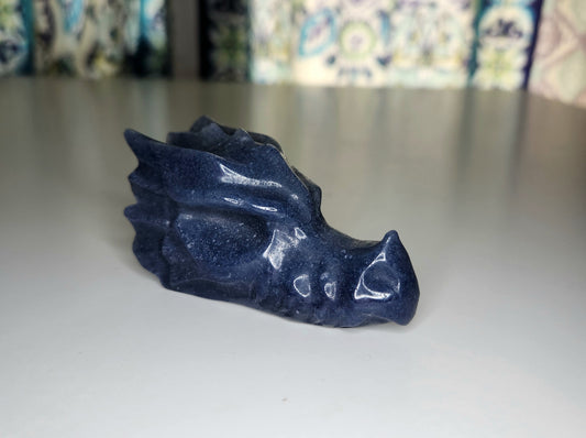 Blue Aventurine Dragon Head