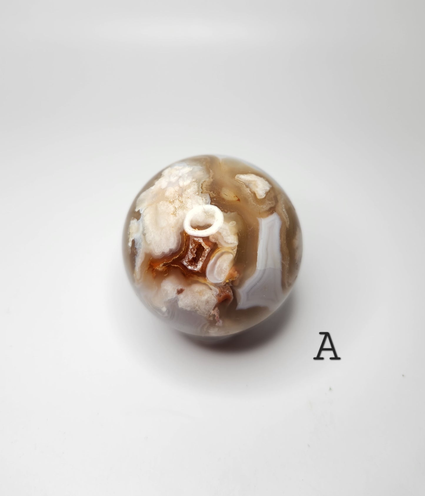 Flower Agate Small Sphere