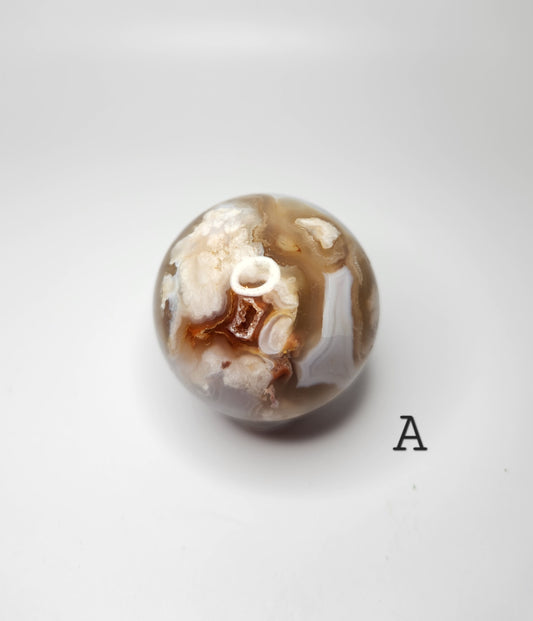 Flower Agate Small Sphere