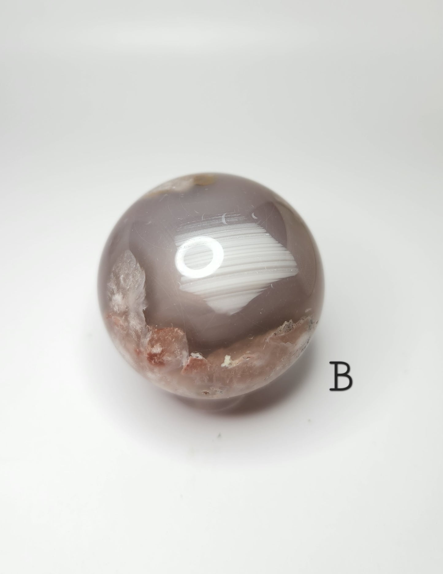 Flower Agate Small Sphere