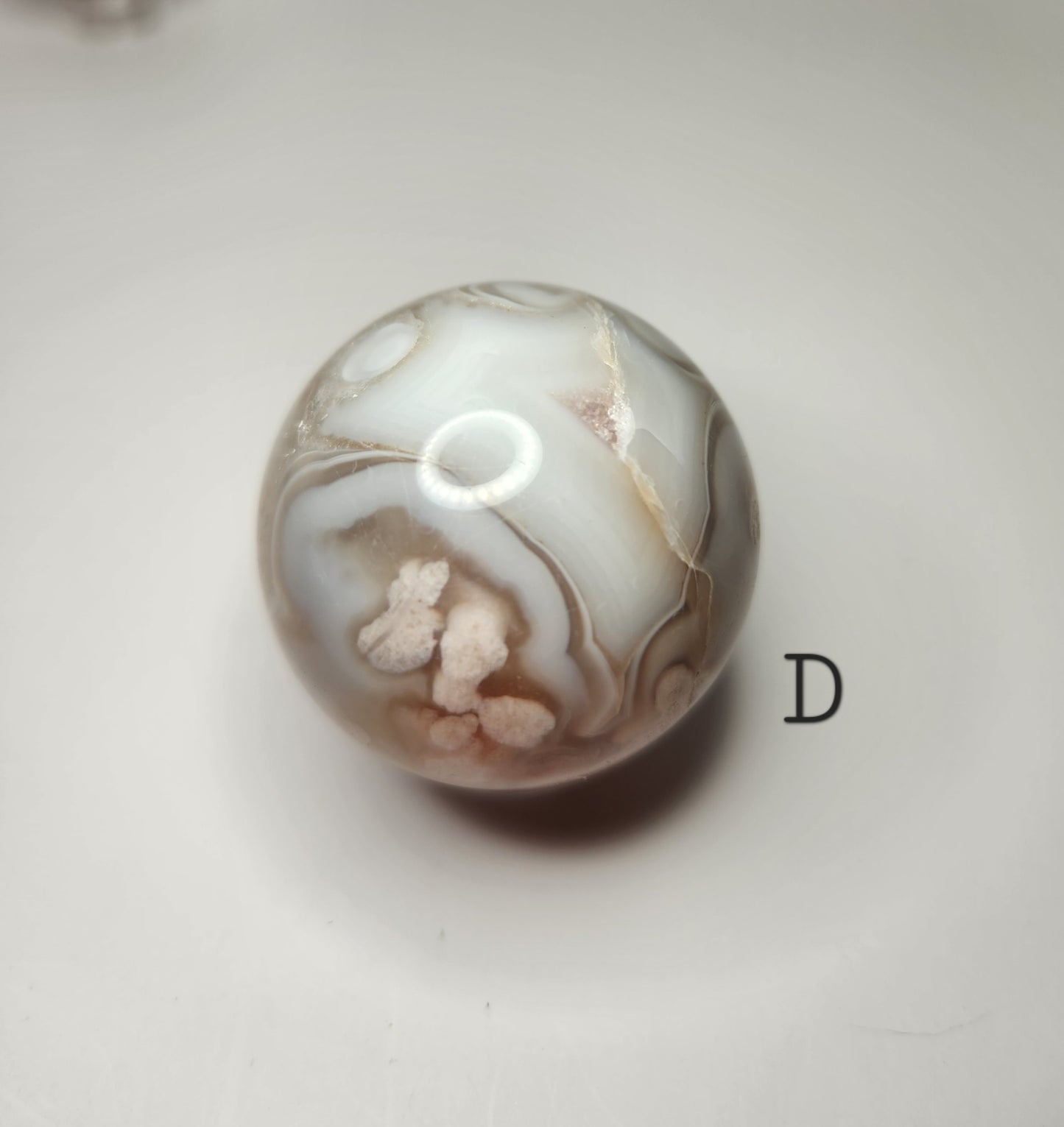 Flower Agate Small Sphere