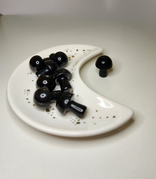 Black Obsidian Mini Mushroom