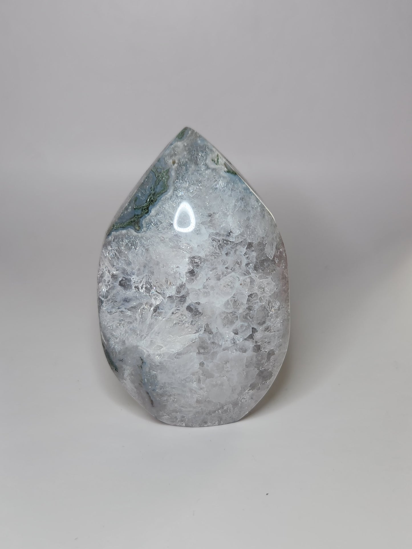 Moss Agate Tear Drop Flame