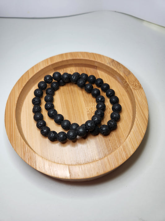Lava Stone Bracelet - 8mm