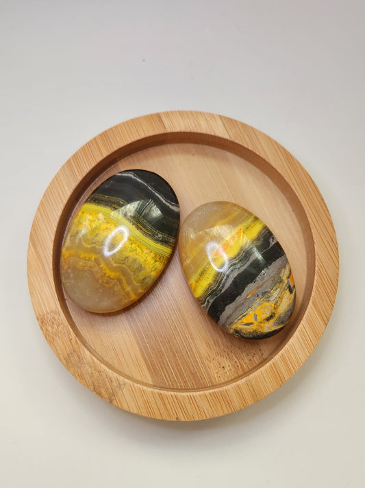 Bumblebee Jasper Palm Stone