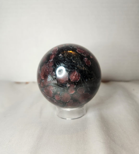 Garnet Arfvedsonite Sphere