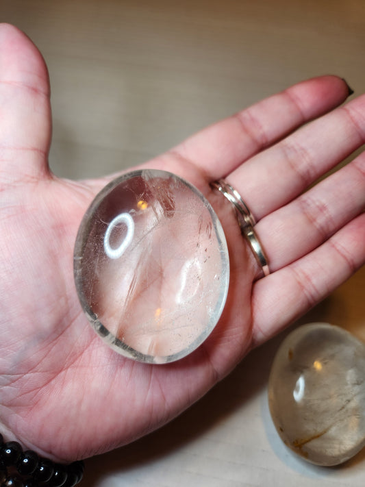 Clear Quartz Palm Stone