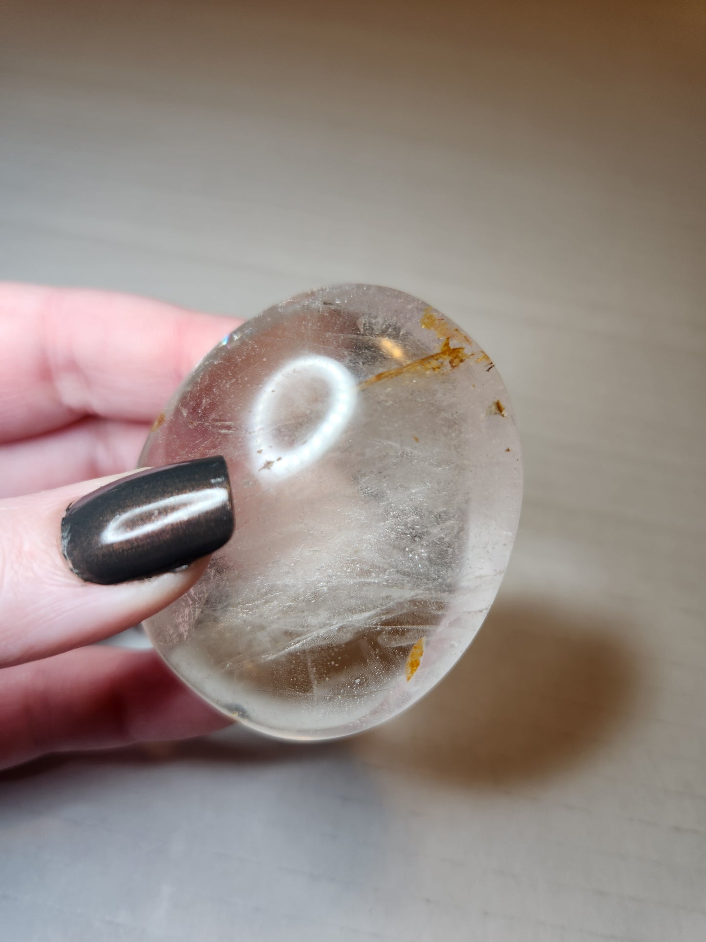 Clear Quartz Palm Stone