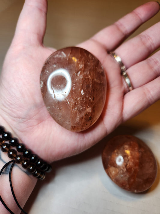 Fire Quartz Palm Stone