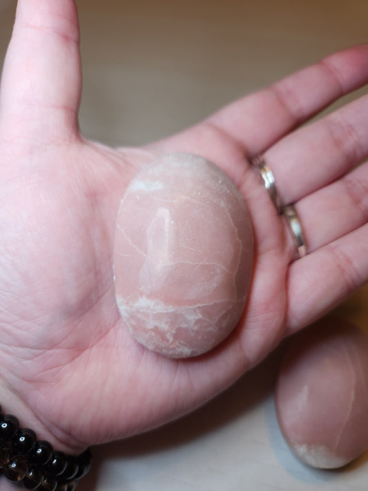 Pink Opal Palm Stone