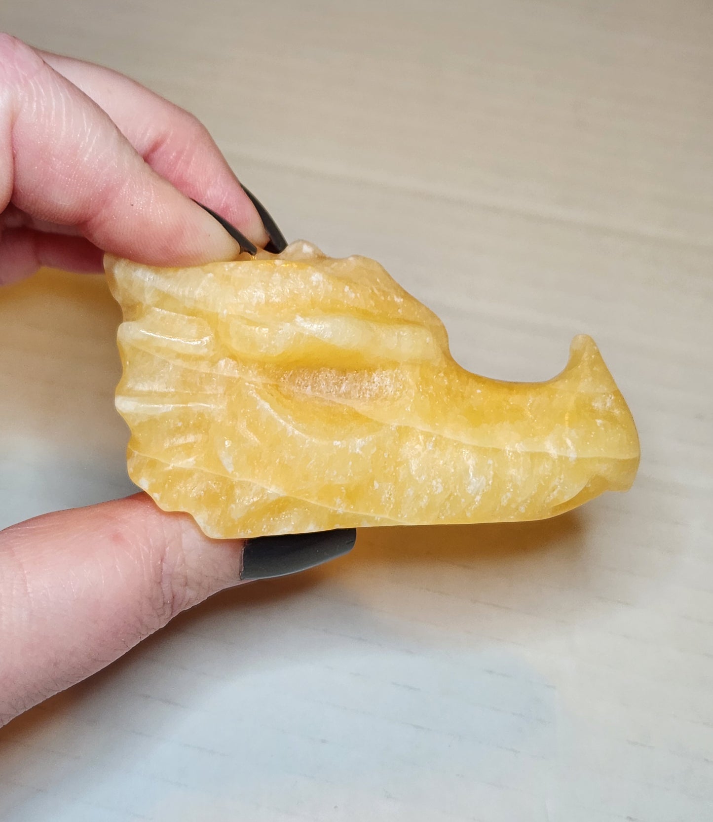 Orange Calcite Dragon Head