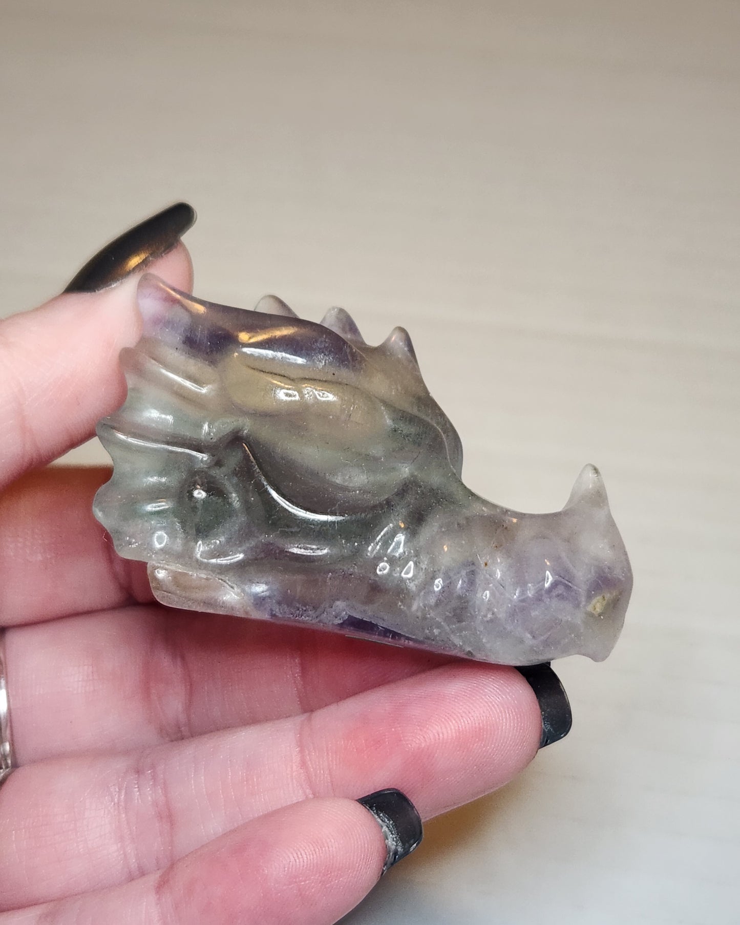 Fluorite Dragon Head