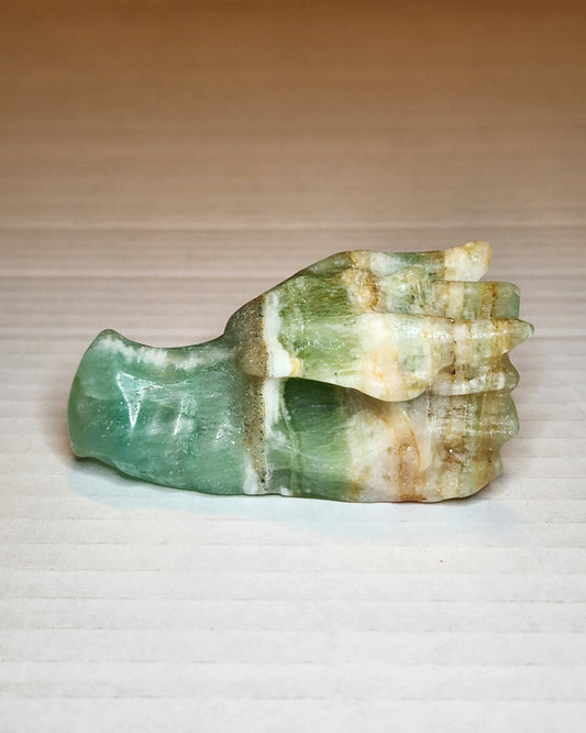 Pistachio Calcite Dragon Head