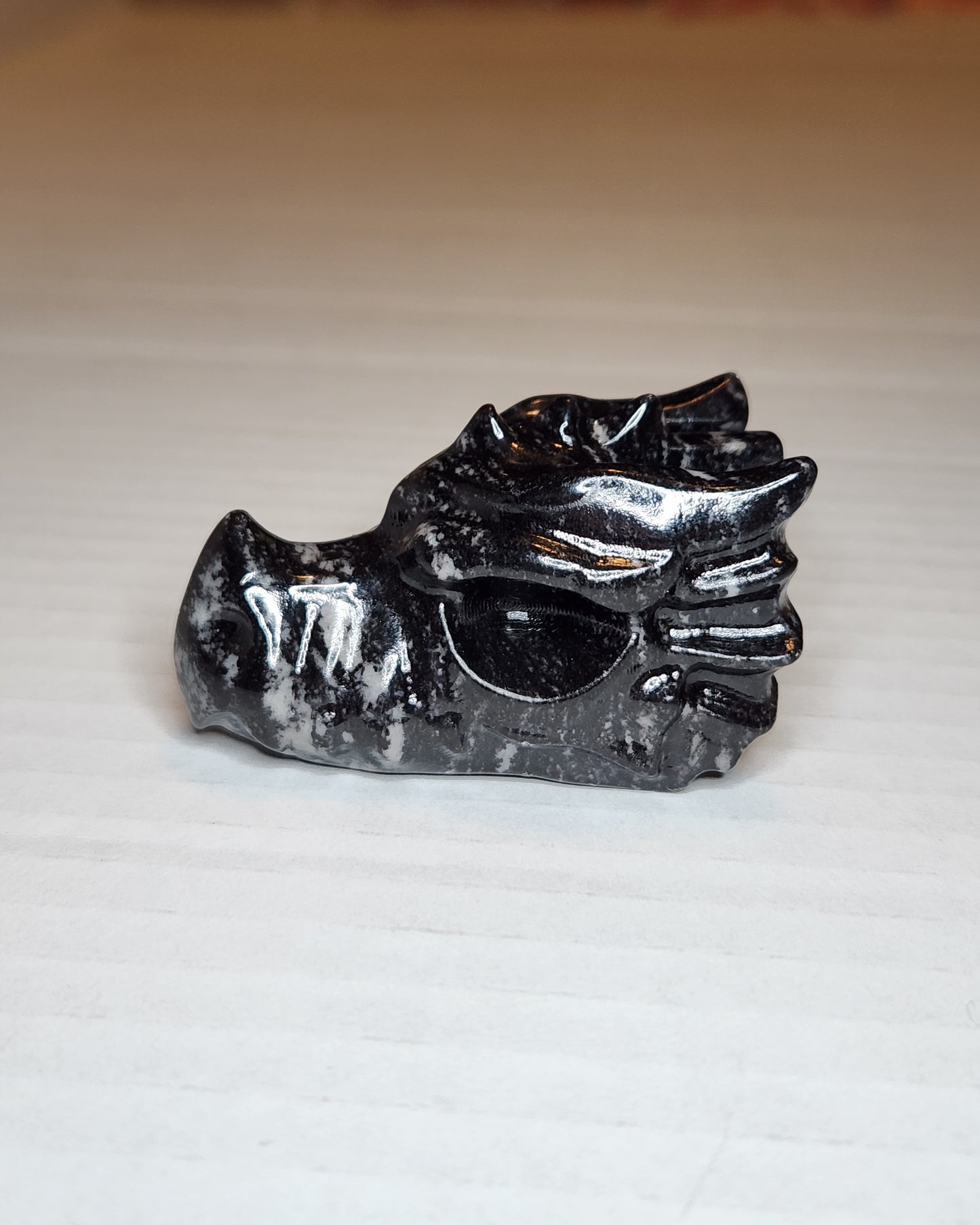 Zebra Jasper Dragon Head