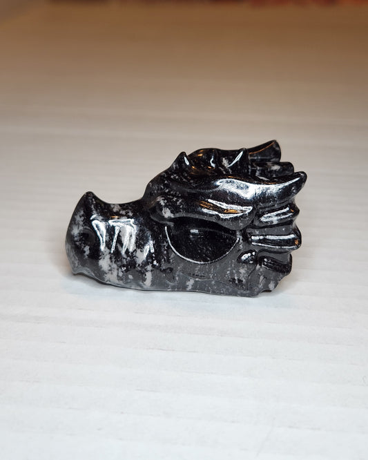 Zebra Jasper Dragon Head