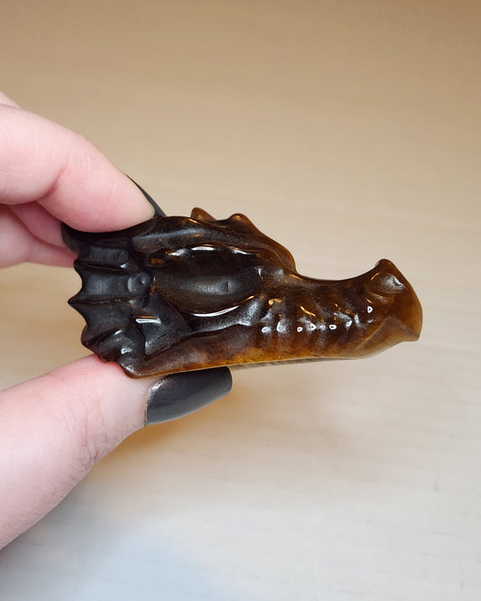 Tiger Eye Dragon Head