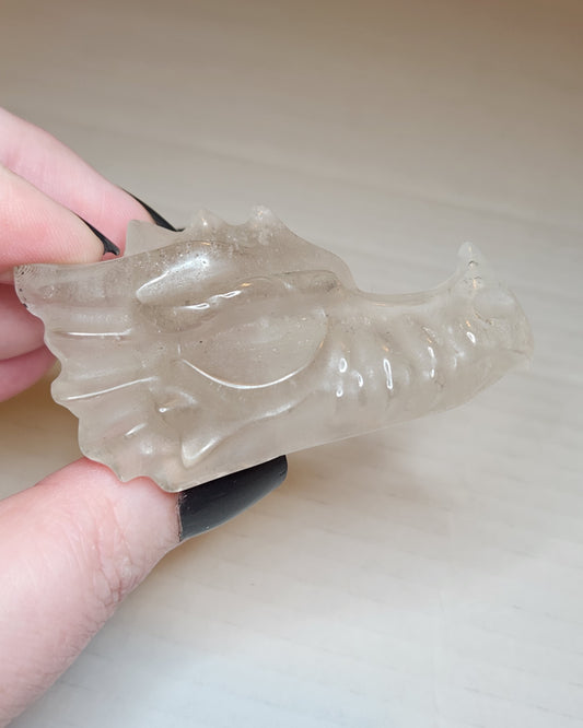Smoky Quartz Dragon Head