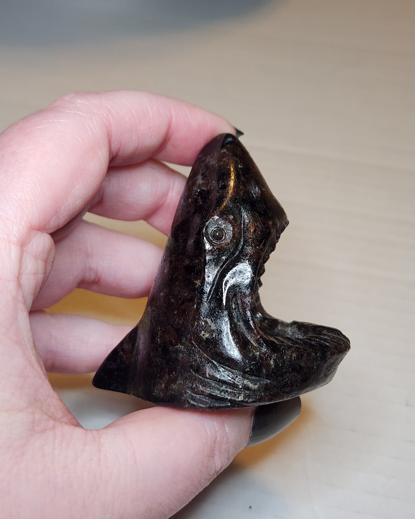 Shark Head Carving