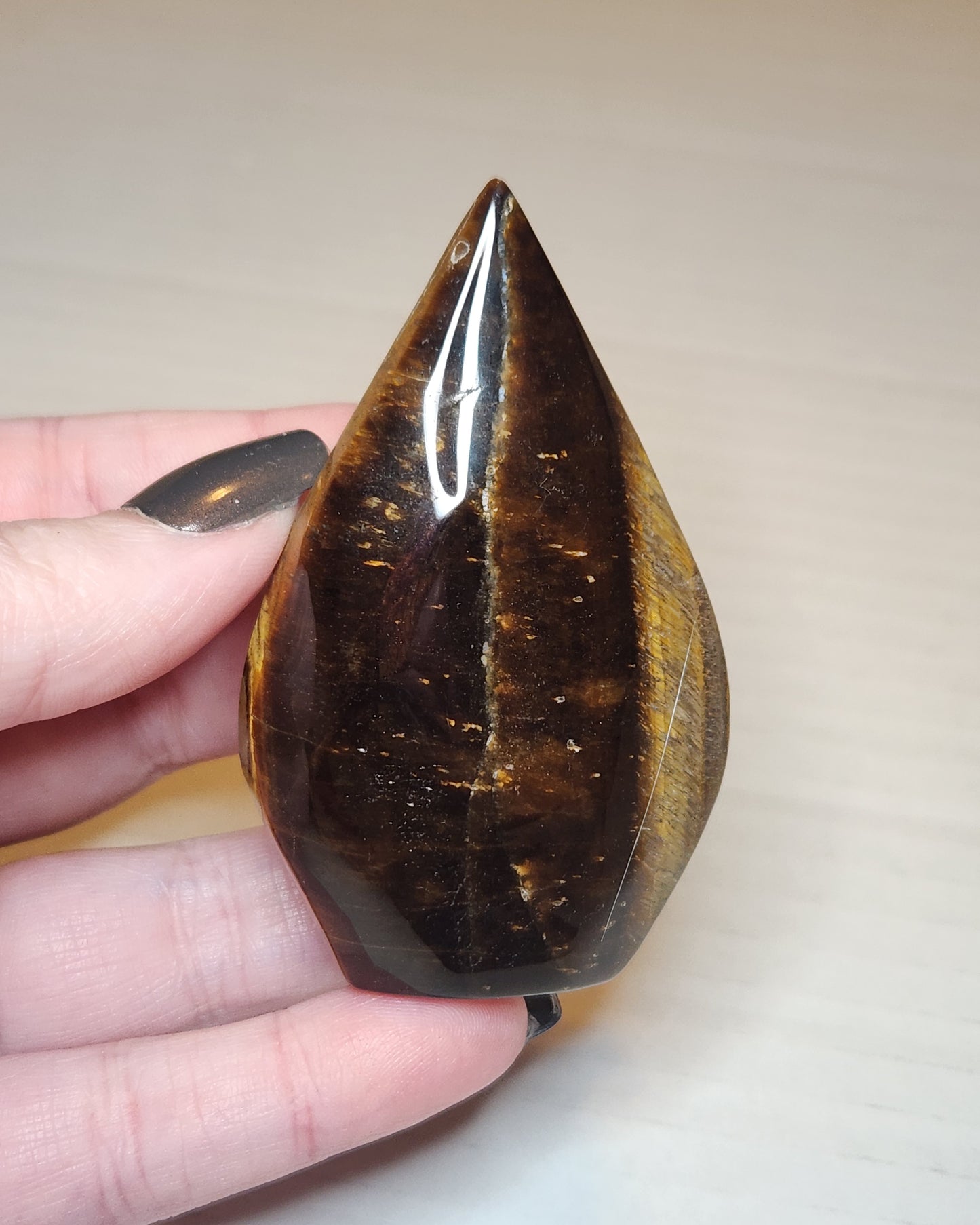 Tiger Eye Tear Drop Flame