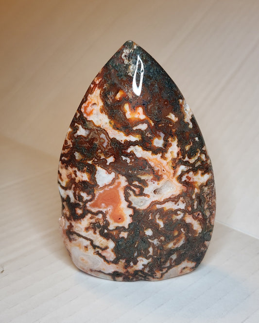 Carnelian X Moss Agate Tear Drop Flame