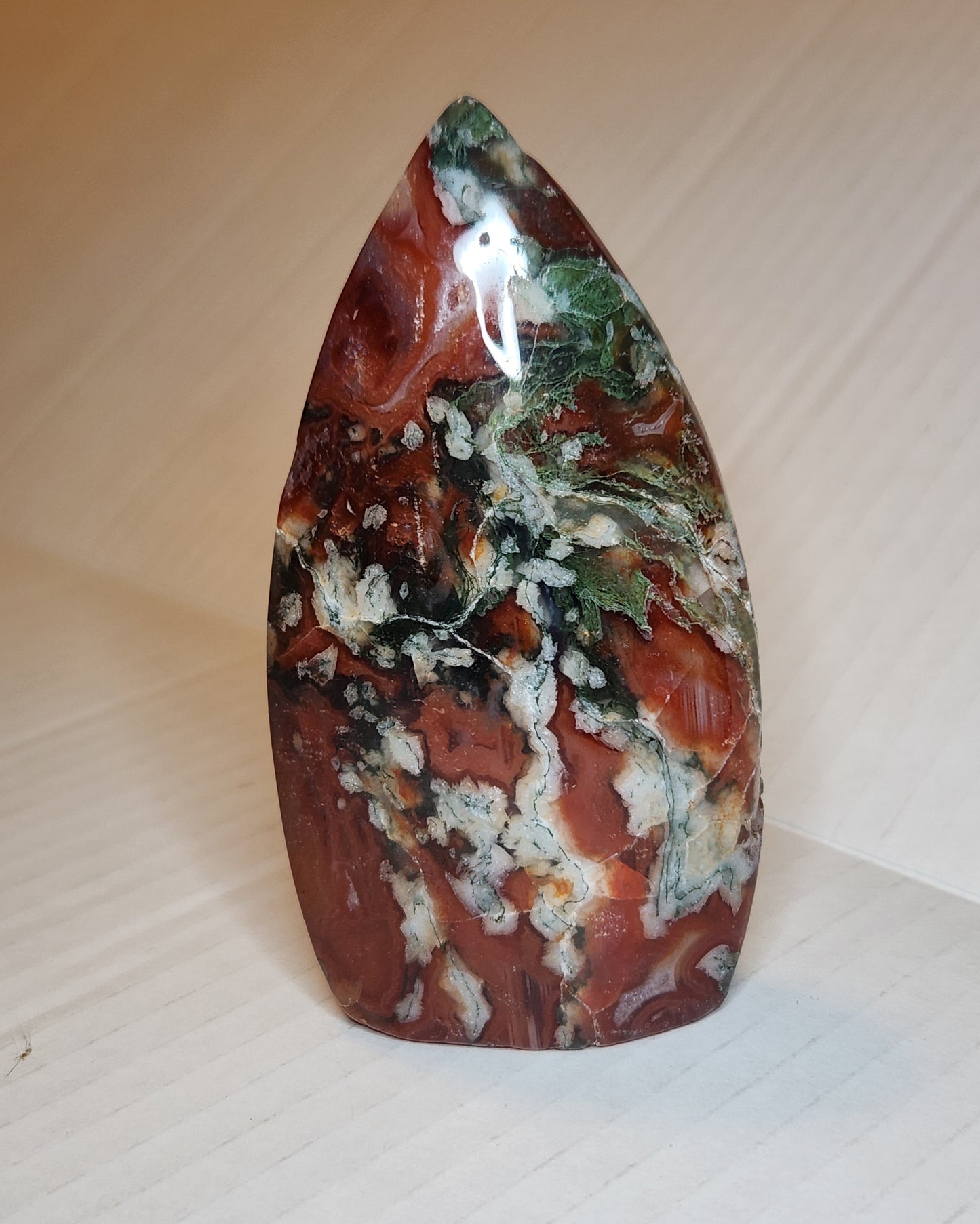 Carnelian X Moss Agate Tear Drop Flame