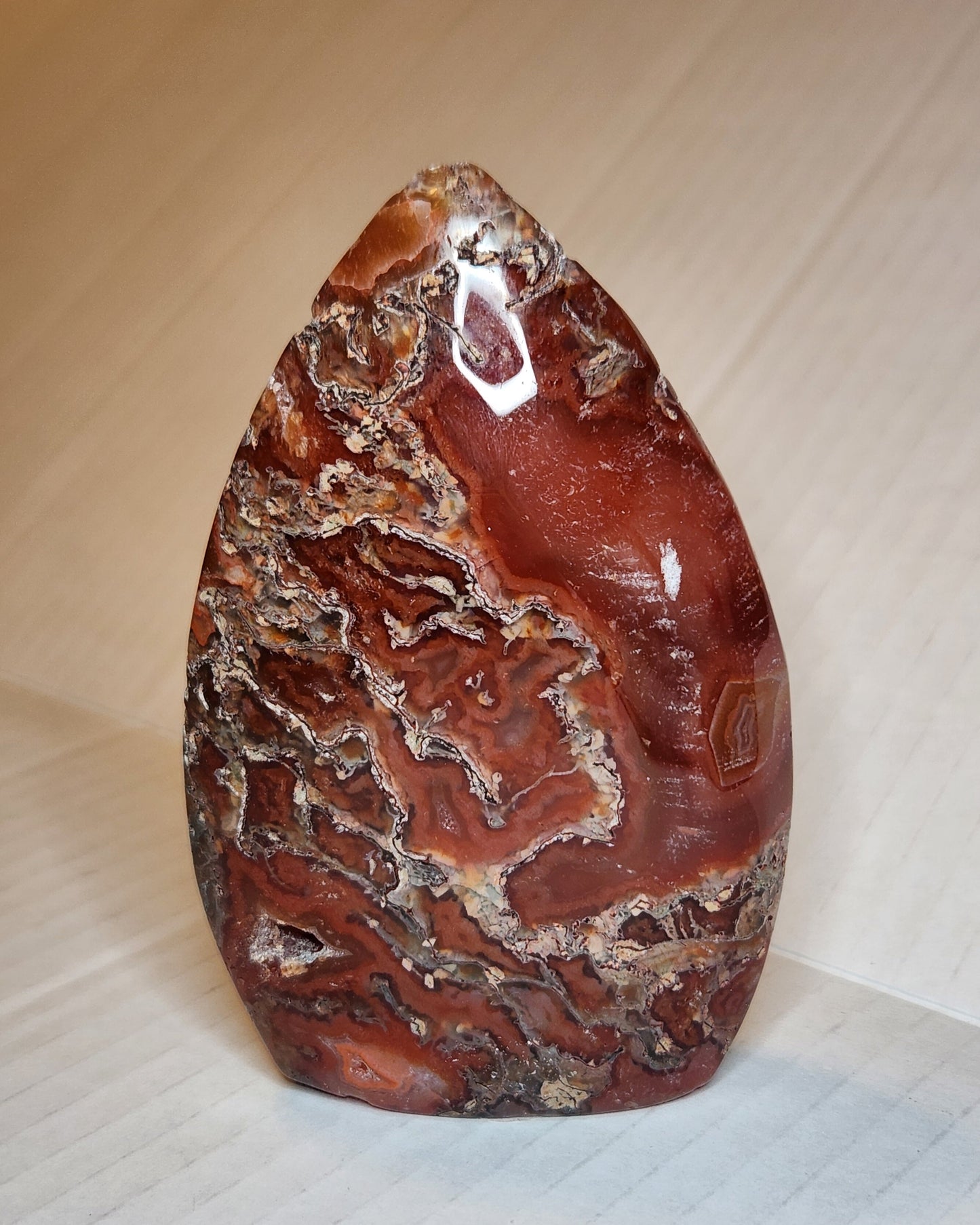 Carnelian X Moss Agate Tear Drop Flame